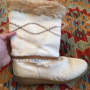 Tecnica White Fur Winter Boots Size 9